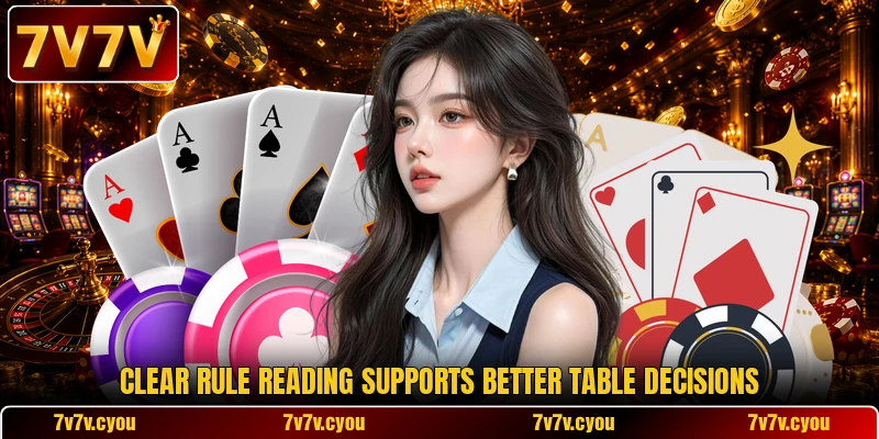 Clear rule reading supports better table decisions Clear rule reading supports better table decisions