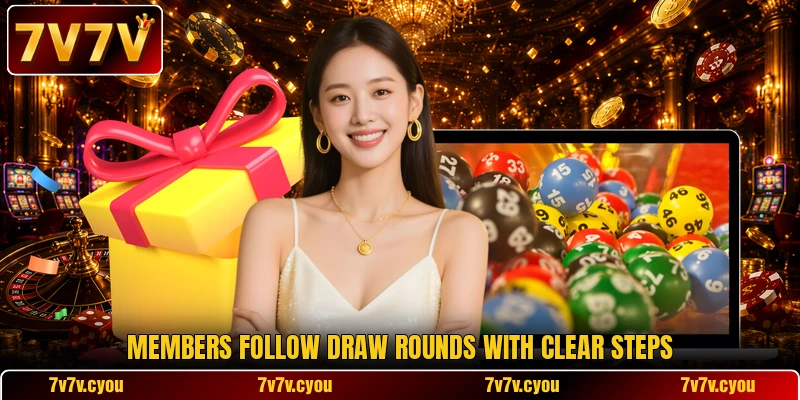Members follow draw rounds with clear steps Members follow draw rounds with clear steps