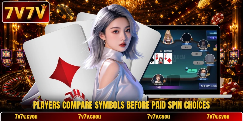 Players compare symbols before paid spin choices Players compare symbols before paid spin choices