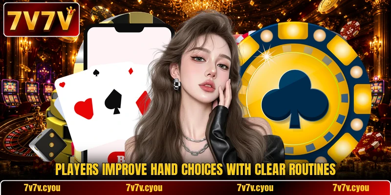 Players improve hand choices with clear routines Players improve hand choices with clear routines