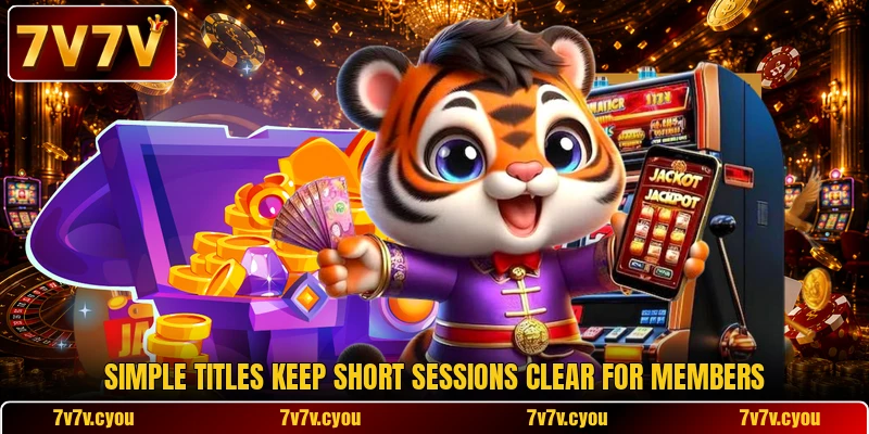 Simple titles keep short sessions clear for members Simple titles keep short sessions clear for members