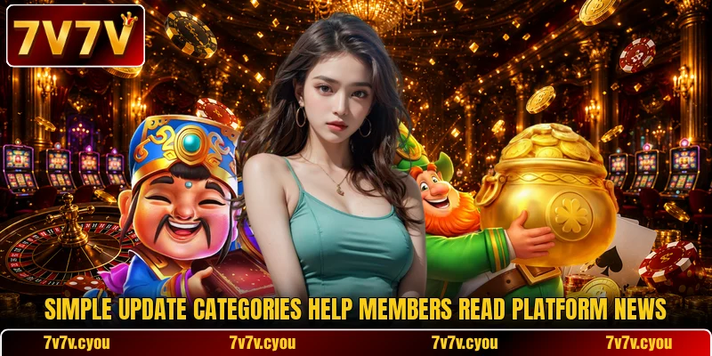 Simple update categories help members read platform news Simple update categories help members read platform news