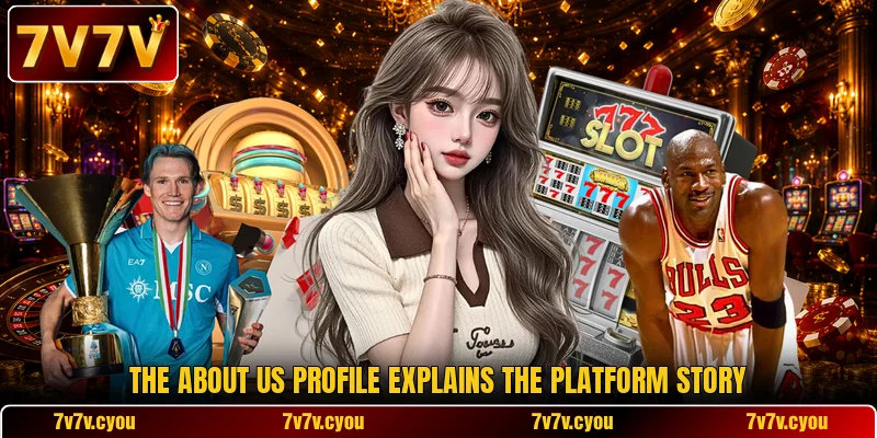The about us profile explains the platform story The about us profile explains the platform story